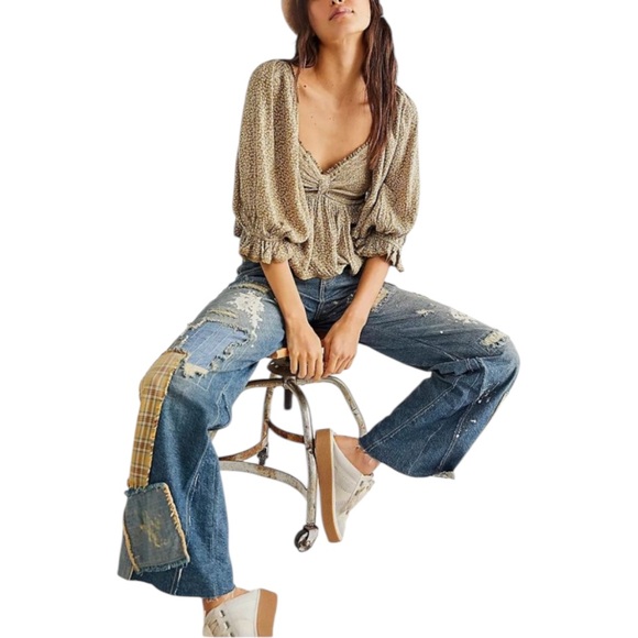 Free People Tops - FREE PEOPLE Brittnee Printed
Top / Tropical Nut
